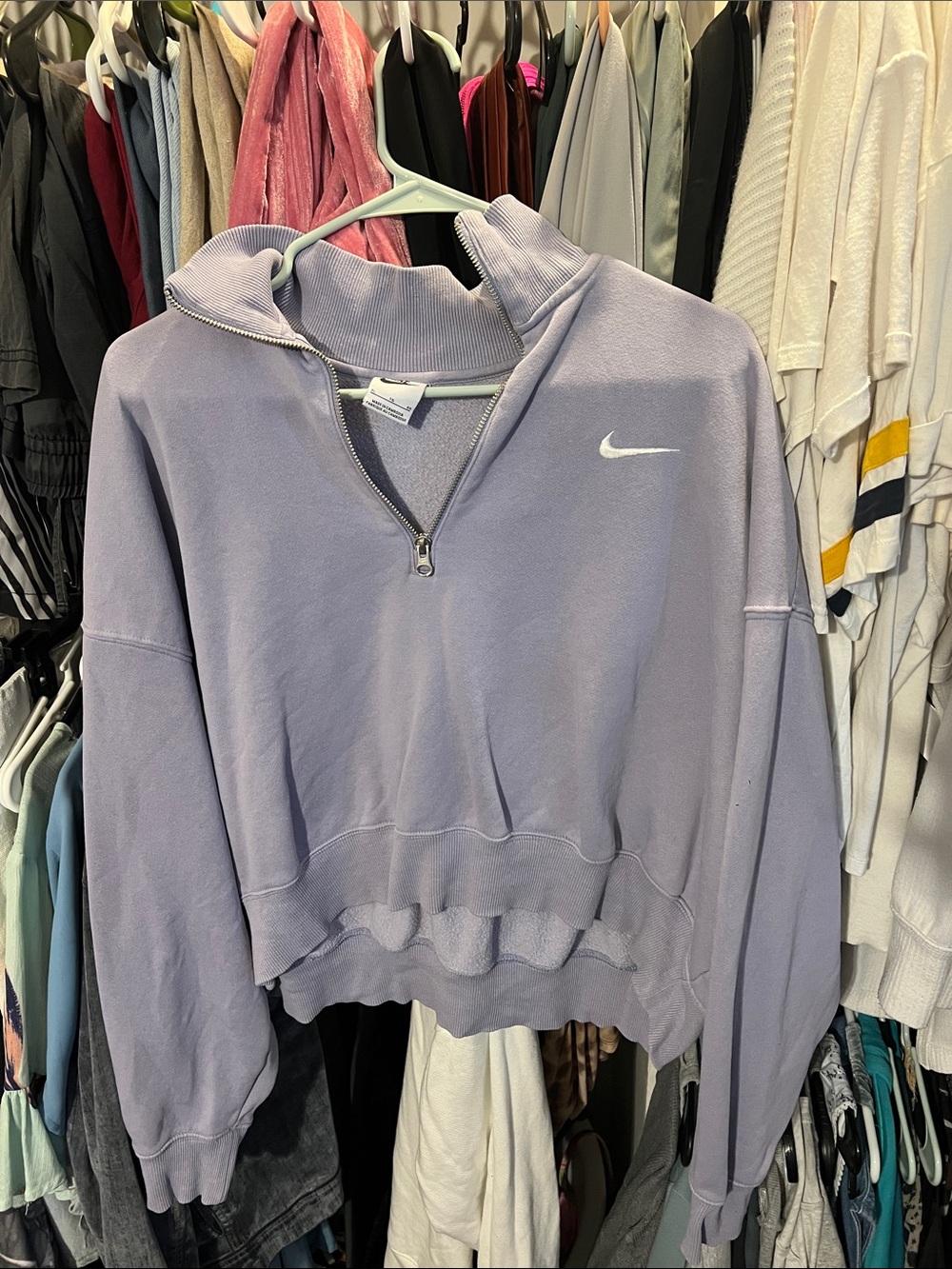 Nike Lavender Half-Zip Pullover Sweatshirt